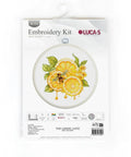 Luca-S Lemon Juice Cross Stitch Kit with Hoop 12x12cm