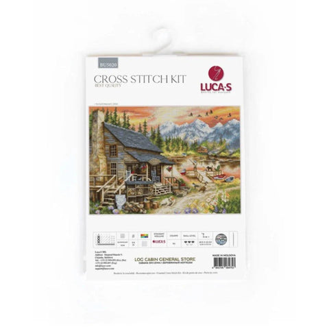 Luca-S Log Cabin Shop Cross Stitch Kit 30.5x22cm