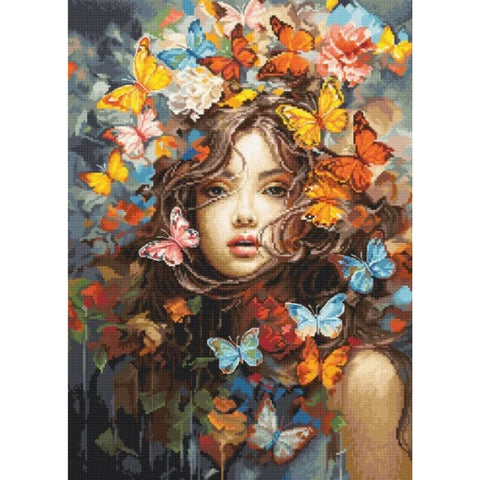 Luca-S Butterfly Magic Cross Stitch Kit 29x40 cm