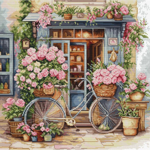 Luca-S Flowers Shop Cross Stitch Kit