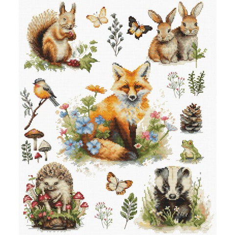 Luca-S Forest Animals Cross Stitch Kit