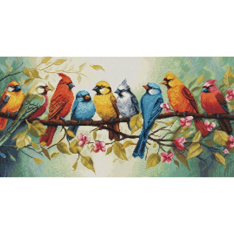 Luca-S Bird Song Cross Stitch Kit 43x22cm