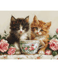 Luca-S Morning Cats Cross Stitch Kit 37x25 cm