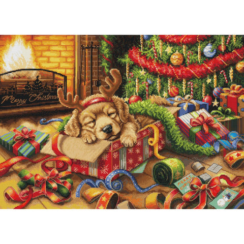Luca-S Santa's Little Troublemaker Cross Stitch Kit 44x32cm