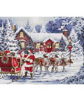 Luca-S Santa's Visit Cross Stitch Kit 48x32cm