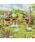 Luca-S Donkeys' Yard Cross Stitch Kit 39x32cm