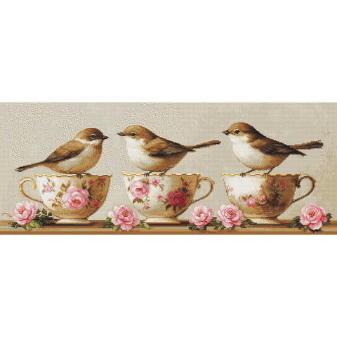 Luca-S Three Birds Cross Stitch Kit