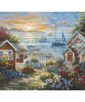 Luca-S Counted Cross Stitch Kit Calm Seaside 31x24 cm