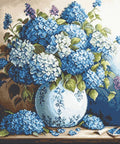 Luca-S Hydrangeas in Vase Cross Stitch Kit 20x21cm