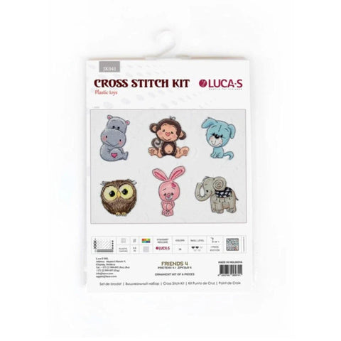 Luca-S Friends 4 Mini Cross Stitch Kit 8x9 cm