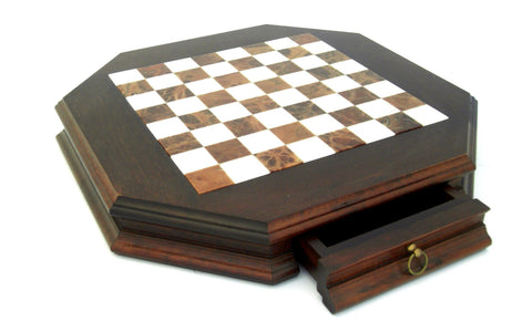 Luxurious Solid Brass Chess Set with Wooden Chess Board