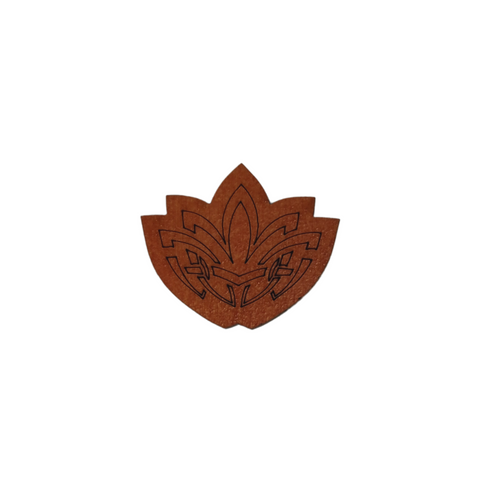 Magnetic Needle Holder with Orange Pattern, Kind Fox by Wizardi, 3 mm Plywood, 3.5 x 3 cm Sewing Accessory