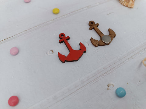 Anchor Magnetic Needle Minder for Embroidery, Natural Plywood, 3 x 3.5 cm, Kind Fox by Wizardi