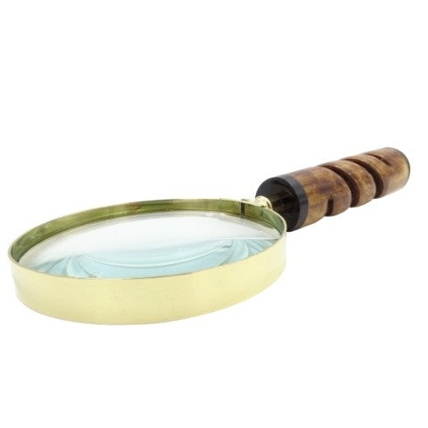 Magnifying glass with brass frame horn handle - NC2356