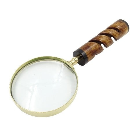 Magnifying glass with brass frame horn handle - NC2356