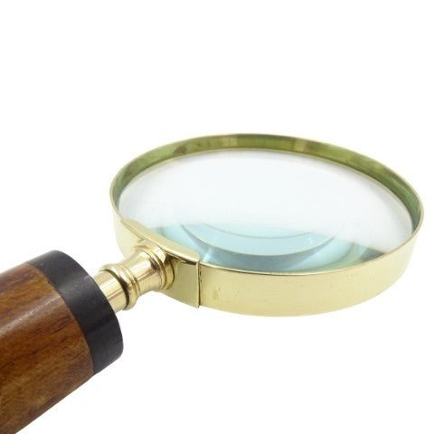 Magnifying glass with brass frame horn handle - NC2356