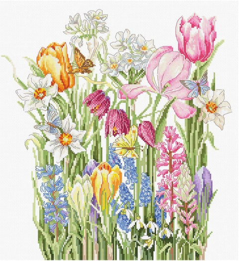 March Bouquet SB2388 - Cross Stitch Kit