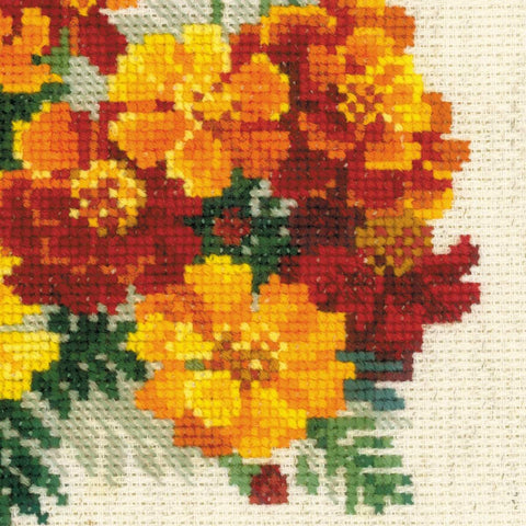 Marigolds - Cross Stitch Kit from RIOLIS Ref. no.:1556