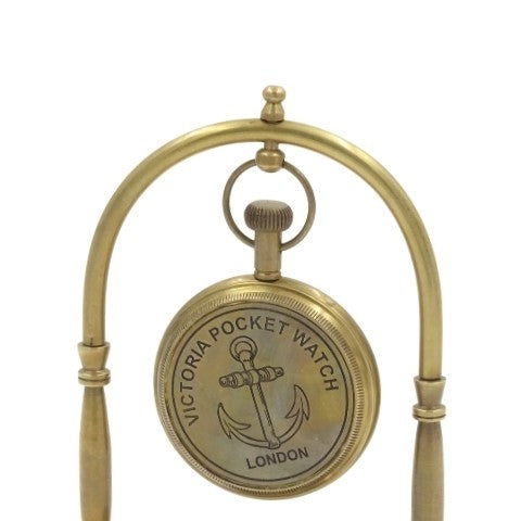 Marine Brass Clock With A Compass On A Sling | NC1880