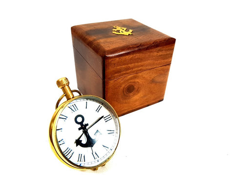 Marine Clock in a Wooden Box | NI406A/1