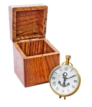 Marine Clock in a Wooden Box | NI406A/1