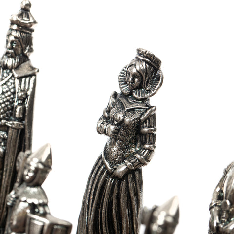 Mary Stuart Chess Set: With Genuine Leather Chess Board