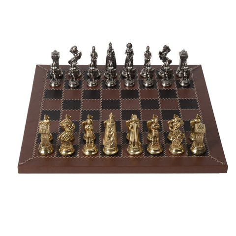 Mary Stuart Chess Set: With Genuine Leather Chess Board