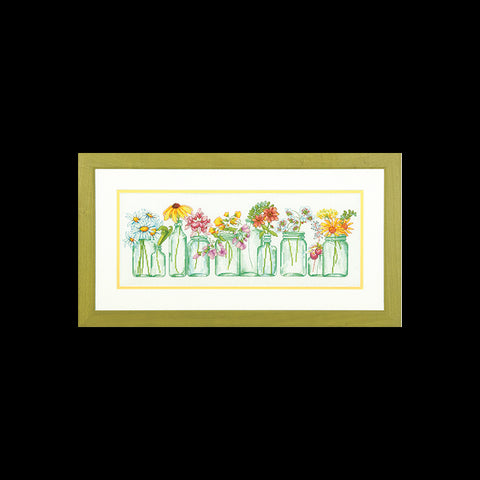 Mason Jar Lineup (45.72 x 17.78 cm) - Cross Stitch Kit by DIMENSIONS