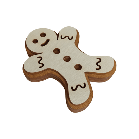 Wooden Sewing Needle Case, 3 mm Plywood, 6 x 7.5 cm, Natural Wood, Cookie KF056/77, Kind Fox by Wizardi
