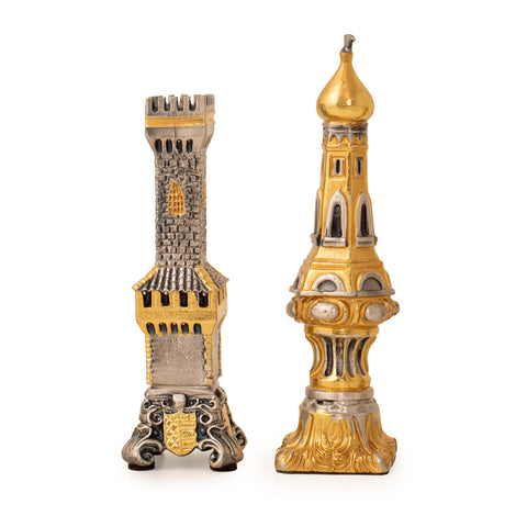 MEDIOEVAL SET III: Luxurious Chess Set from Bronze finished using Real 24k Gold