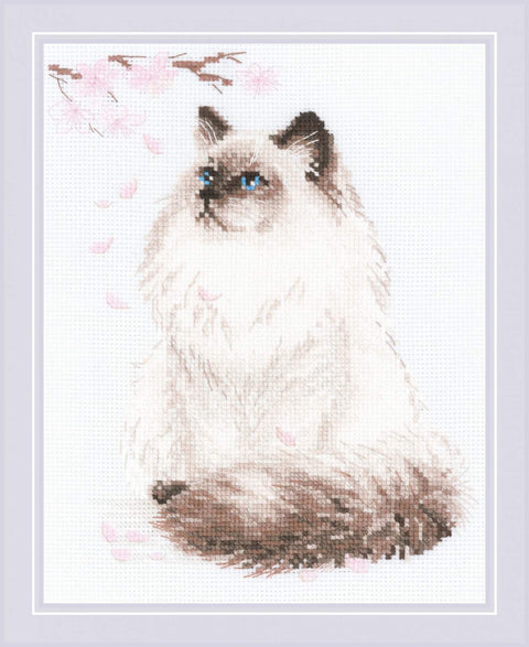 Meow-Zen cross stitch kit by RIOLIS Ref. no.: 1878