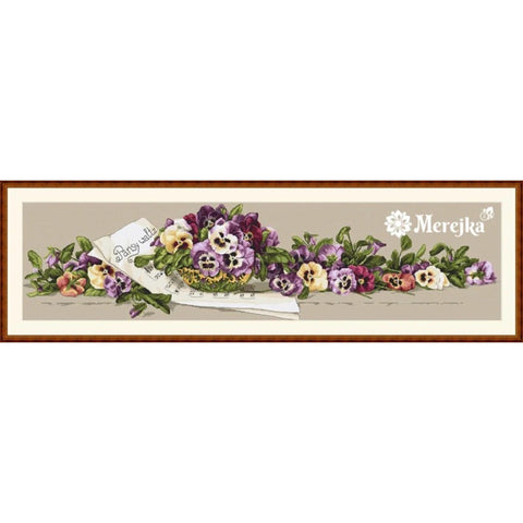 Pansy Waltz SK41 cross stitch kit by Merejka