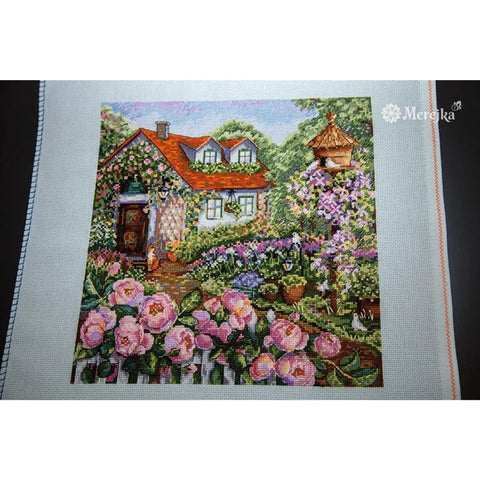 House in Roses SK78 cross stitch kit by Merejka