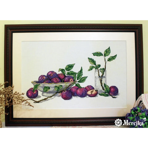 Sweet Plums SK04 cross stitch kit by Merejka