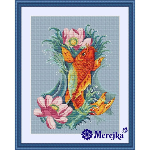 Golden Koi SK05 cross stitch kit by Merejka