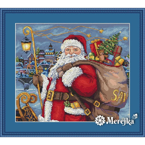 Santa is comming SK102 cross stitch kit by Merejka