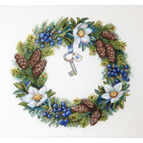 Winter Wreath SK104 cross stitch kit by Merejka