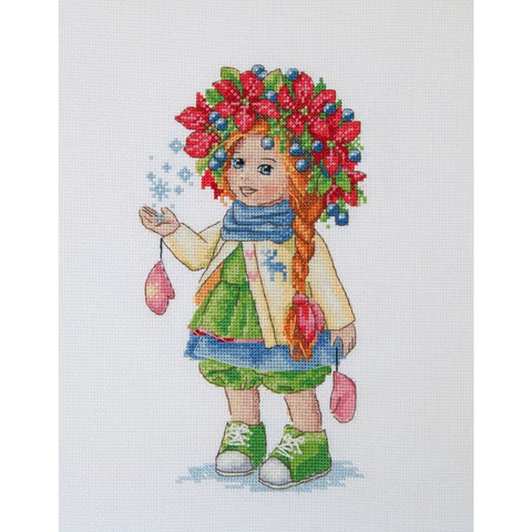 Winter Girl SK105 cross stitch kit by Merejka