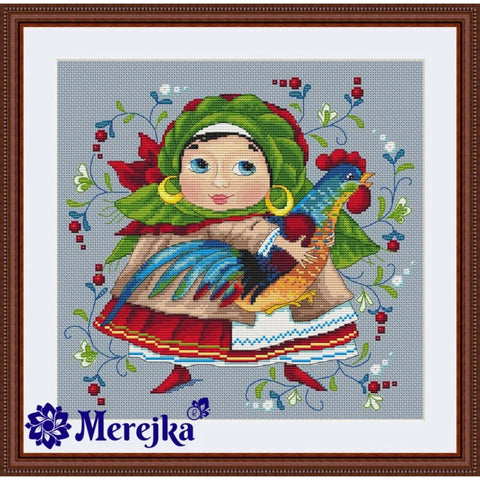 The Rooster SK11 cross stitch kit by Merejka