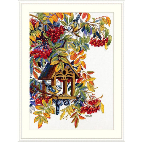 Cross Stitch Kit Colorful Rowan Branch Merejka