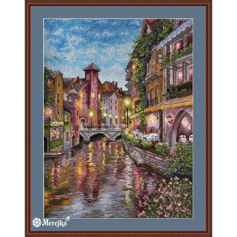 River Landscape Cross Stitch Kit Merejka