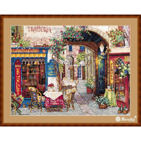 Merejka Cross Stitch Kit Verona Cafe Design