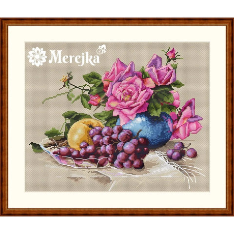 Still Life with Grape SK20 cross stitch kit by Merejka