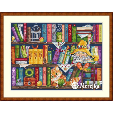 Book Shelf SK34 cross stitch kit by Merejka