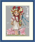 Shepherd Girl SK43 cross stitch kit by Merejka