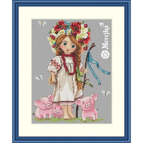Shepherd Girl SK43 cross stitch kit by Merejka