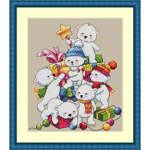 Christmas Bears SK55 cross stitch kit by Merejka