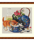Kittens and Milk SK66 cross stitch kit by Merejka