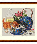 Kittens and Milk SK66 cross stitch kit by Merejka