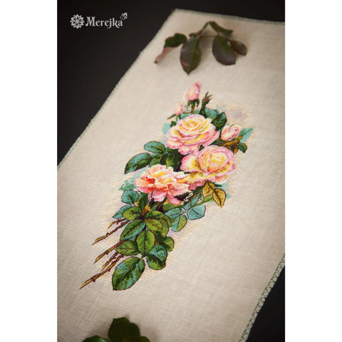 Vintage Roses SK67B Belfast 32 cross stitch kit by Merejka